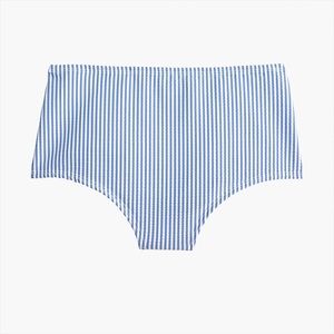 Jcrew seersucker high waisted bikini bottom NWT